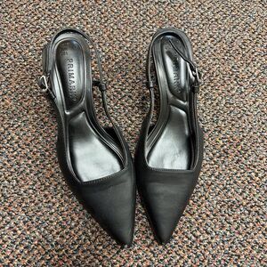 Primark Black Pointed Slingback Heels